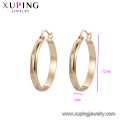 92635 Xuping billige einfache 18k Gold Hoop Ohrring Designs für Frauen Nachahmung Schmuck